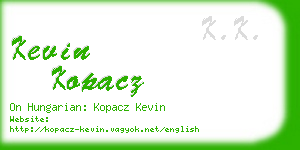 kevin kopacz business card